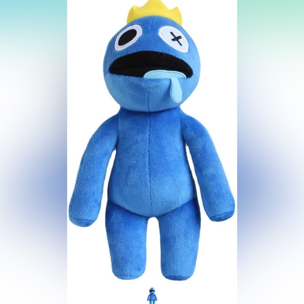 Rainbow Friends Blue Plush Toy.
